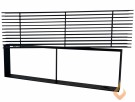 Ventil, Rails 650x150mm , sort thumbnail