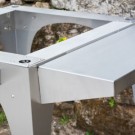 Sidehylle til Igneus Pro 600 bord, rustfritt stål thumbnail