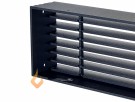 Ventil, Rails 1000x100mm, sort thumbnail