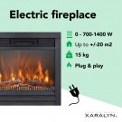 Xaralyn Lucius elektrisk LED innebygd peis thumbnail