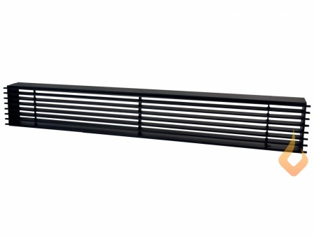 Ventil, Rails 650x100mm, sort