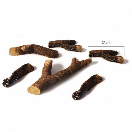 Keramisk Wood Logs (6stk) 