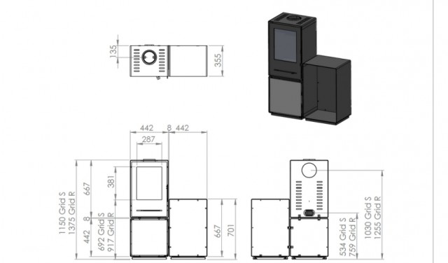 Mål på Grid / Box S / Box R