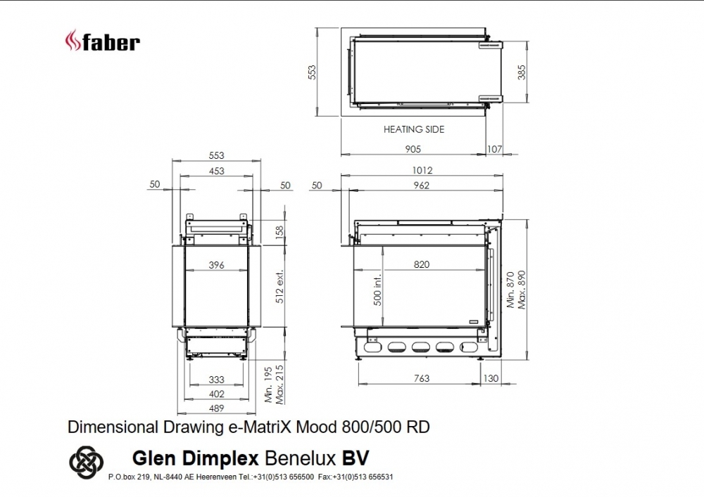 Romdeler 3 sidig RD